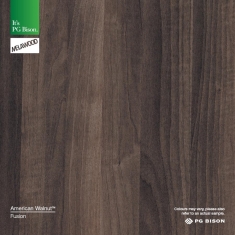 Woodgrain, Thickness: 18mm, Select: per sheet, Dimension: 2750mm x 1830mm, Colour: American Walnut