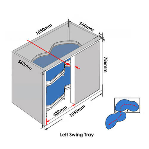 Swing Tray - One Way Left Opening in Kenya